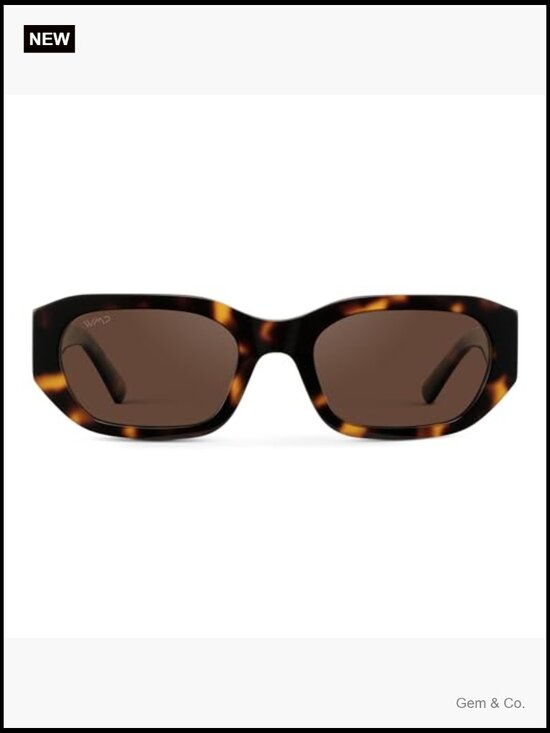 Chunky Rectangular Cat-Eye Sunglasses Polarized Acetate UV Protection main image 5
